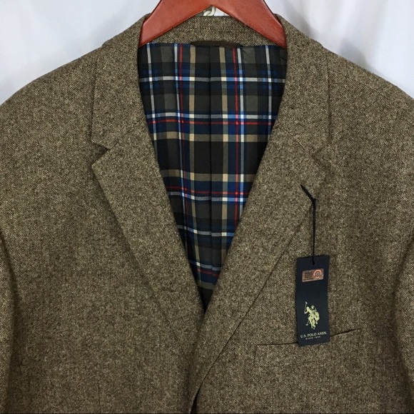 U.S. Polo Assn. Other - U S Polo Assn NWT Tweed Wool Blend Sports Coat 56R